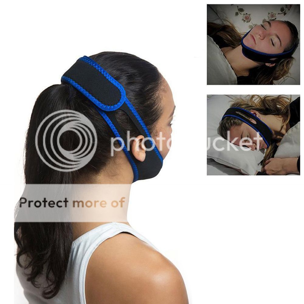 Anti Sleep Stop Snoring Chin Strap Apnea Belt Device Nose Clip Jaw Aid